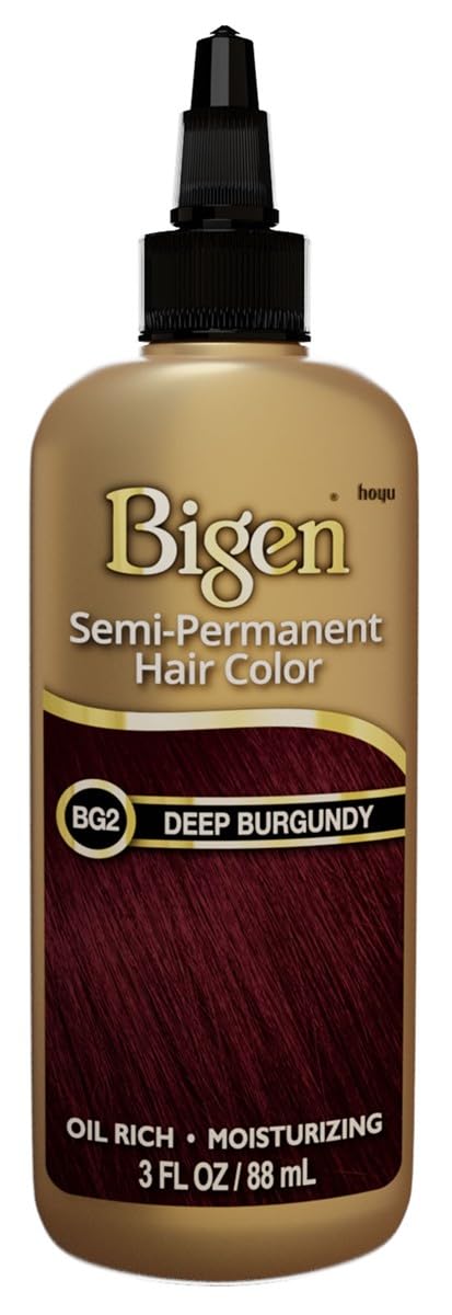 White Smoke Bigen Semi-Permanent Haircolor #Bg2 Deep Burgundy 3 Ounce (88ml)