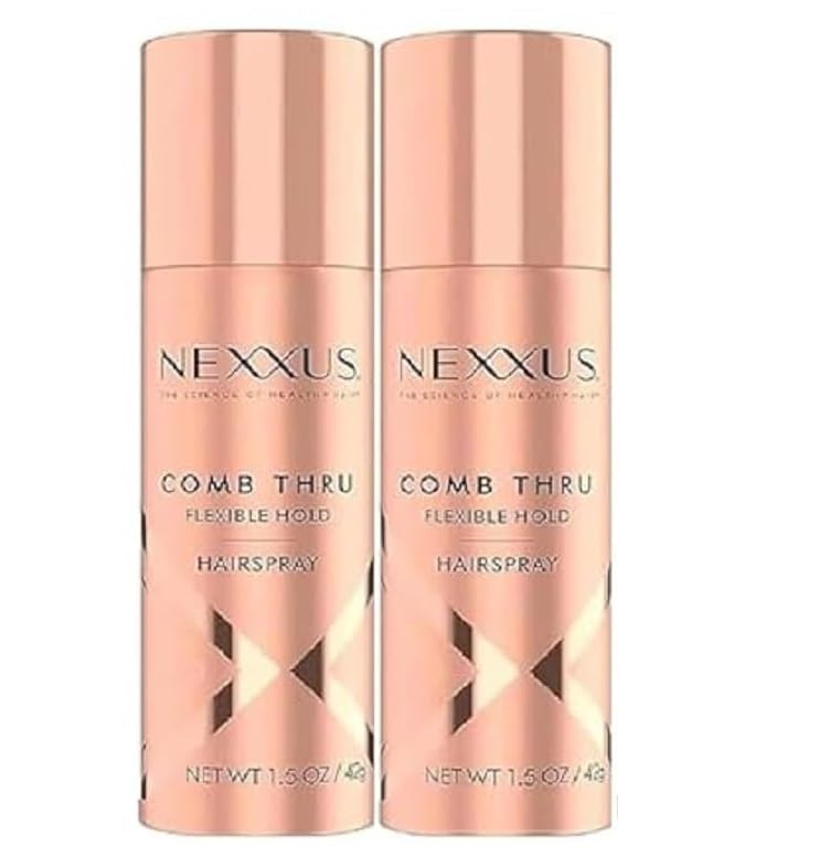 Peach Puff Nexxus Comb Thru Finishing Mist Hair Spray, Volume Spray, Lightweight Hairspray for Fine Hair 45ml (2 Pack Packaging May Vary)