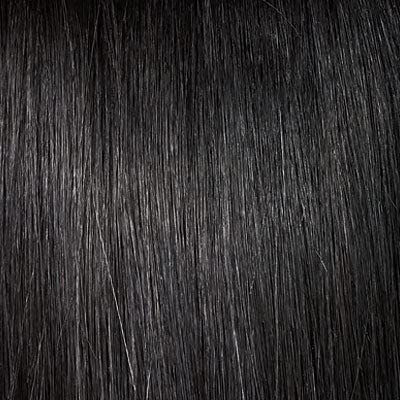 Dark Slate Gray 100% HUMAN HAIR WEAVE - SASHA YAKI - 8" 10" 12" 14" 16" 18" (8 Inch, 1-JetBlack)