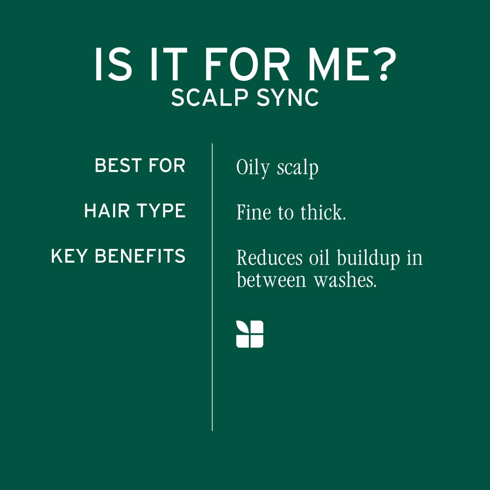 Dark Slate Gray Biolage Scalp Sync Oil Balancing Hair Serum - Absorbs Excess Oil Between Washes, Leave-In Scalp Treatment, Fermented Tea Blend, Vegan, 1.6 Fl Oz