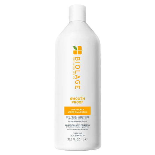 White Smoke Biolage Smooth Proof Conditioner - Nourishes & Smooths Frizzy Hair, Detangles, Hydrates and Adds Shine, Infused with micro-dosed with Camellia Oil & Glycerin, Vegan & Paraben-Free, 33.8 Fl Oz