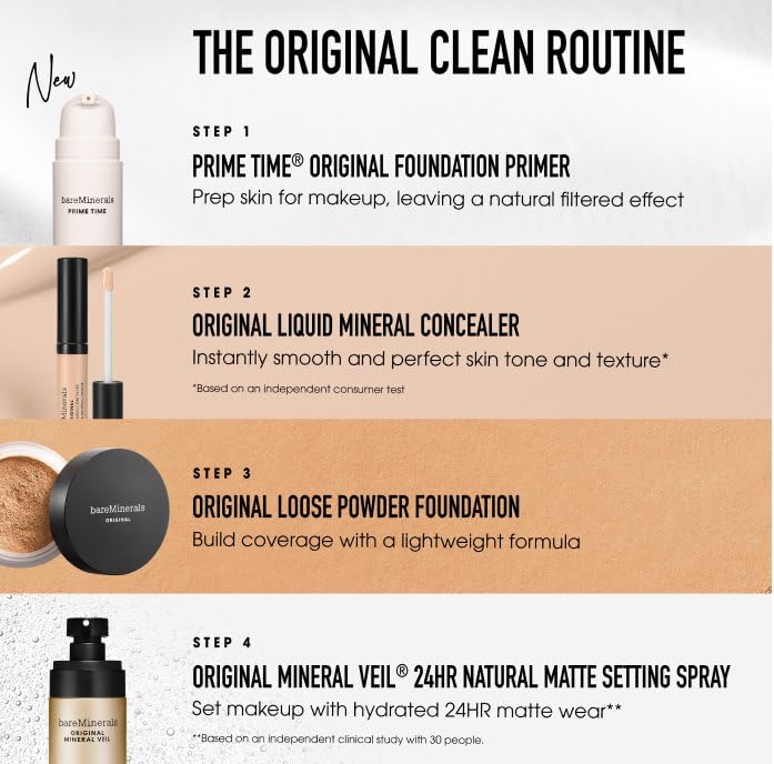 White Smoke bareMinerals ORIGINAL Loose Powder Foundation, 0.63 oz