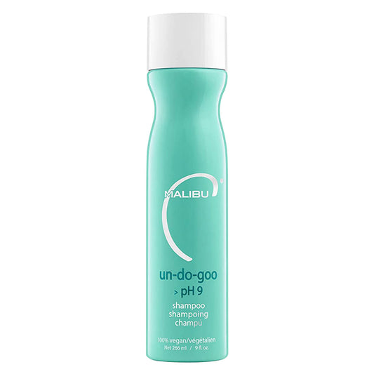 Medium Aquamarine Malibu C Un-Do-Goo Clarifying Shampoo - Removes Product Build Up and Resins from Hair - Shine Restoring, Sulfate-Free Cleanser (9 oz)