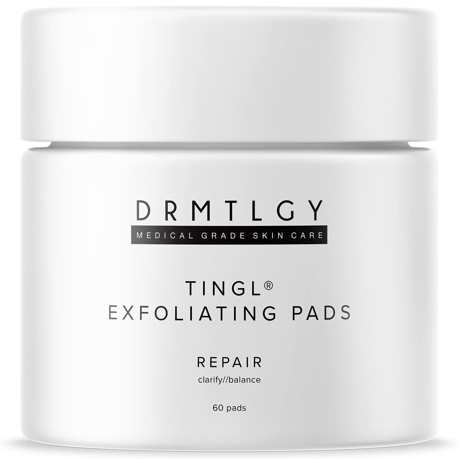 Lavender DRMTLGY Tingl Exfoliating Face & Body Pads – Glycolic, Lactic & Salicylic Acid for Acne, Pores, Blackheads & Wrinkles – AHA BHA Toner Pads for Oily Skin, Anti-Aging, FSA/HSA Eligible – 60 Count