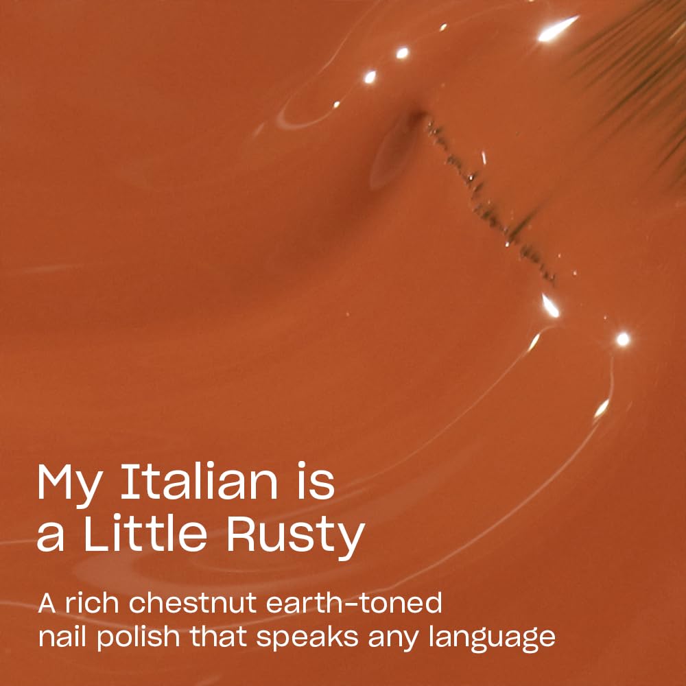 Sienna OPI Nail Lacquer My Italian is a Little Rusty | Opaque Muted Orange Crème Chip Resistant Nail Polish | Muse of Milan Collection