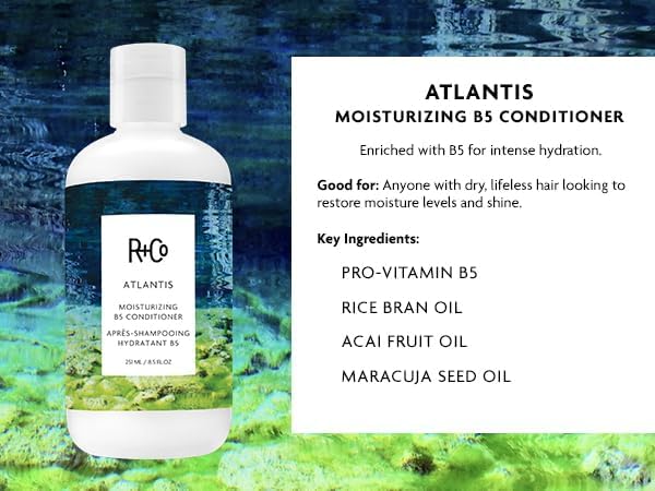 White Smoke R+Co ATLANTIS Moisturizing B5 Conditioner, 33.8 Fl Oz