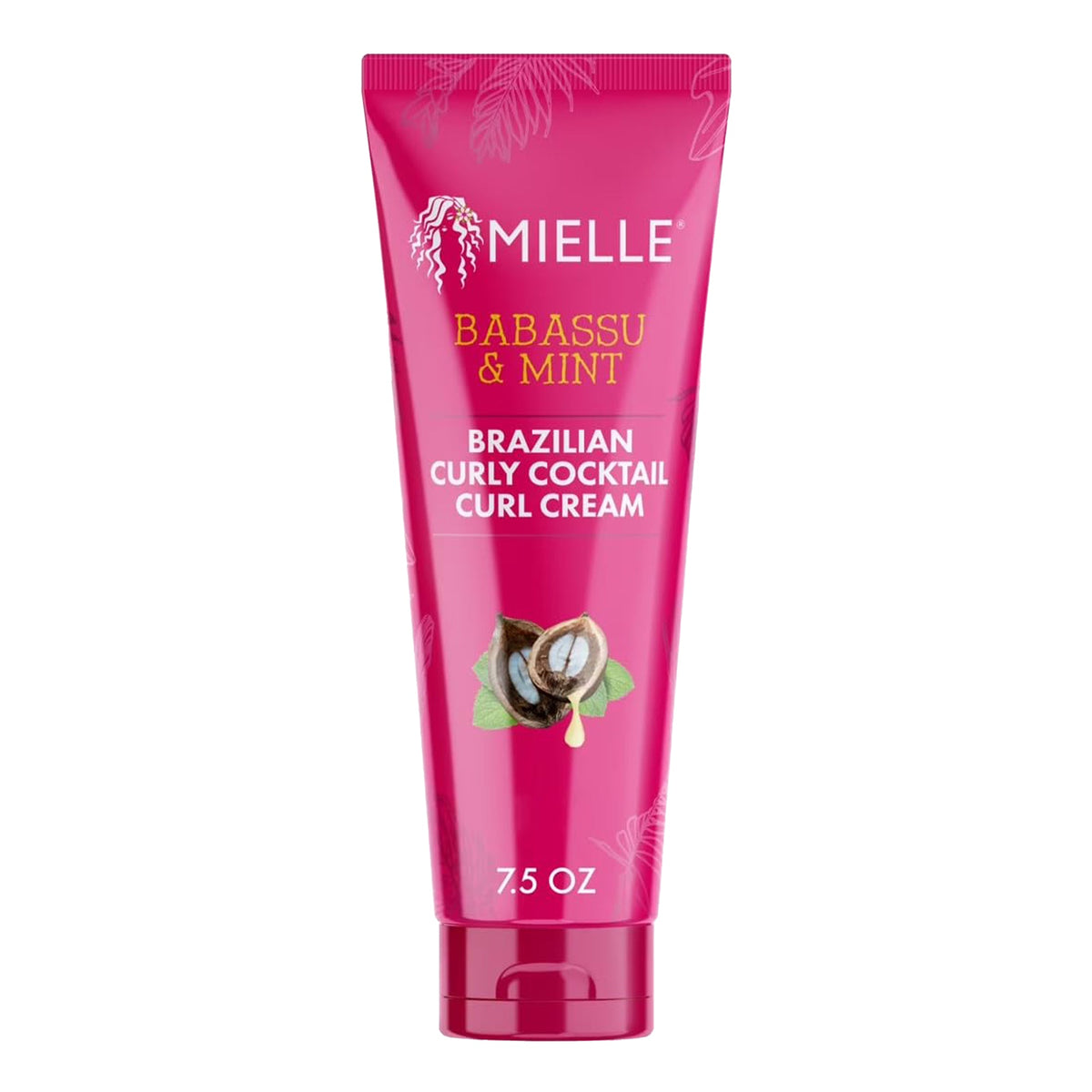 White Smoke MIELLE Babassu &amp; Mint Brazilian Curly Cocktail Curl Cream (7.5oz)