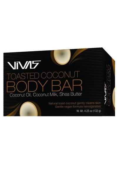 Black AMPRO VIVAS Toasted Coconut Body Bar (4.25oz)
