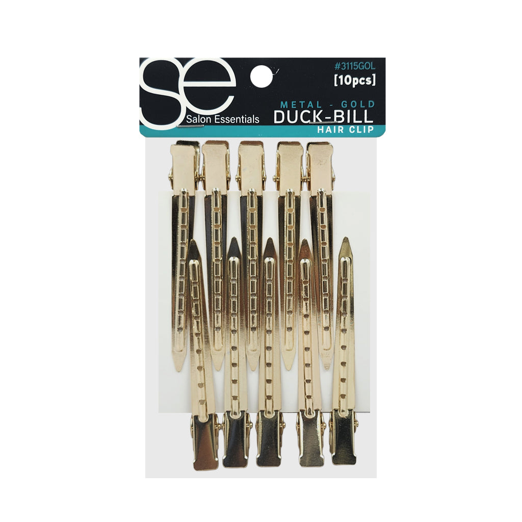 Salon Essentials Duck Bill Metal -Gold (10 pcs) #3115GOL -dz