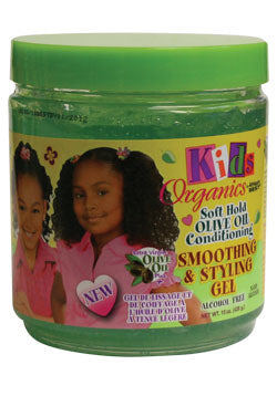 Dark Olive Green Africa`s Best A/B Organics Kid's Olive Oil Smoothing&Styling Gel(15oz)#73