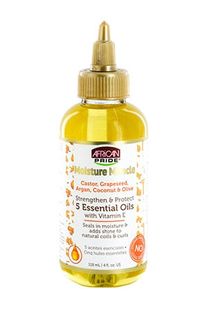 White Smoke African Pride Moisture Miracle 5 Essential OilW/vitE(4oz)#79