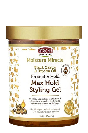 White Smoke AfricanPride MoistureMiracleBlackCastor&Jojoba Gel(18oz) #99