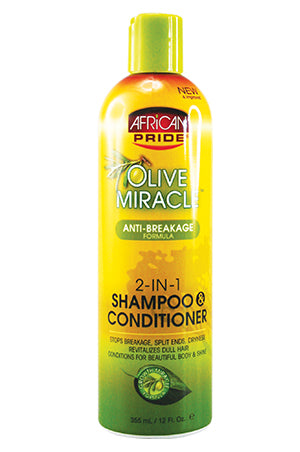 White Smoke African Pride Olive Miracle 2in1Shampoo&Conditioner(12oz)#35