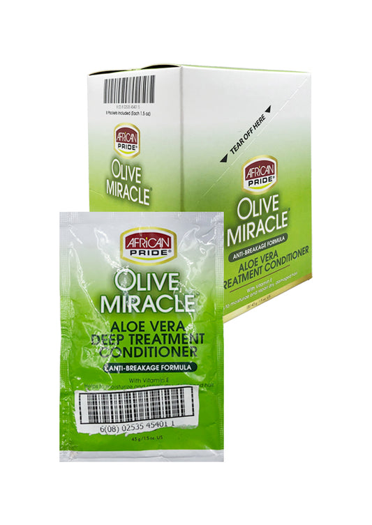 White Smoke African Pride Olive Miracle DeepCond.Treat.(1.5 oz/8 pc/ds) #60