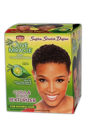 White Smoke African Pride Olive Miracle Texturizer Kit #87