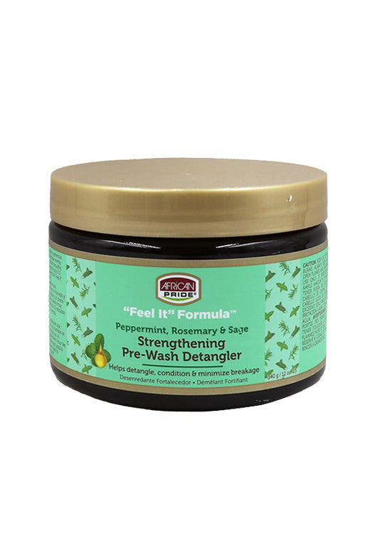 Medium Aquamarine African Pride Peppermint, Rosemary & Sage Strengthening Pre-Wash Detangler (12 oz) #107