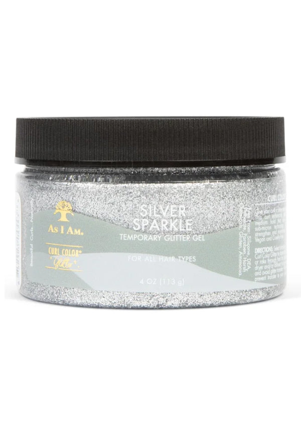 As I Am Curl Color Glitter Gel -Silver Sparkle (4 oz) #75