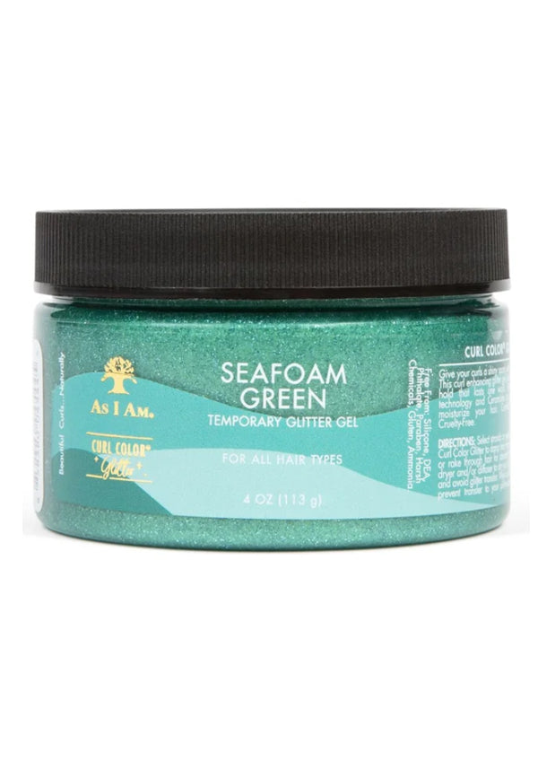 As I Am Curl Color Glitter Gel -Seafoam Green (4 oz) #72