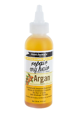 White Smoke Aunt Jackie's Nat.Growth Oil Repair MyHair-Argan(4oz)#27-Pcs