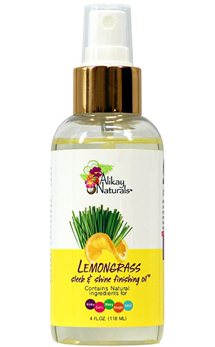 White Smoke Alikay Naturals Lemongrass Sleek & Shine Finishing Oil (4 oz) #19