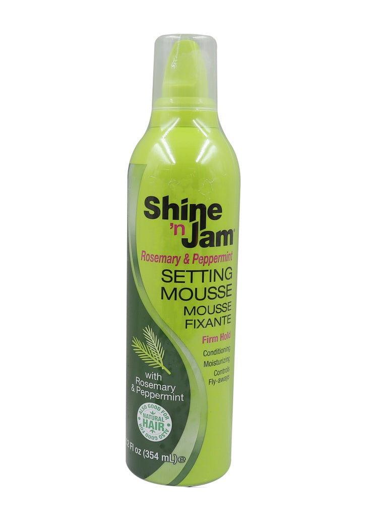 Ampro Shine-n-Jam Rosemary Setting Mousse -Firm Hold (12 oz) #107