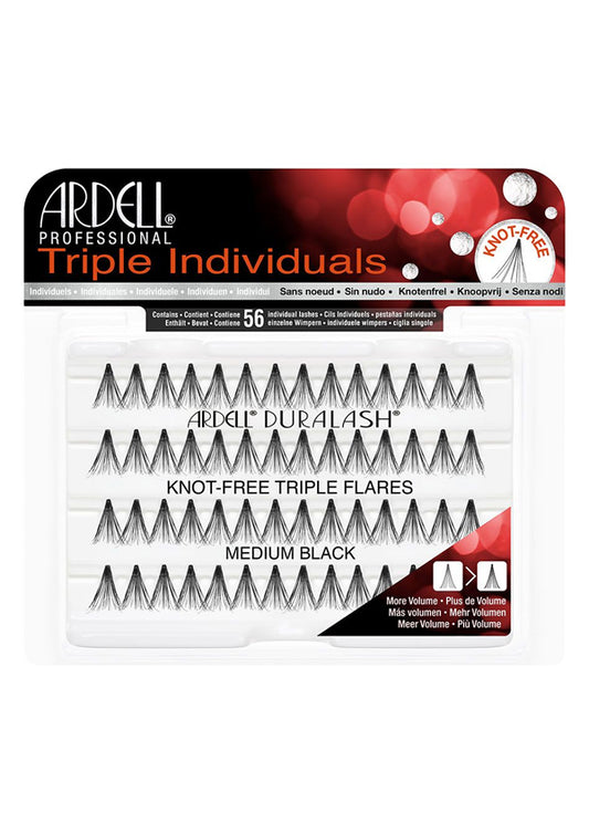 Ardell Triple Individuals Eyelashes #Knot-Free -Medium Black