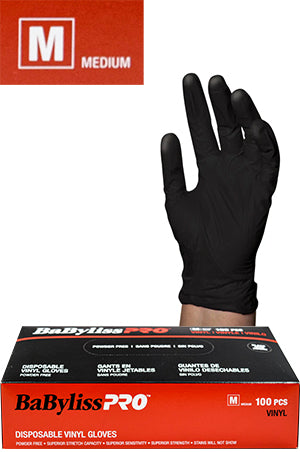 White Smoke BAB Pro Vinyl Black Gloves-Med#BESTOUCBMUCCC-pc