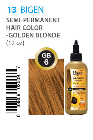 White Smoke Bigen Semi-Permanent Hair Color #GB6 Golden Blonde#13