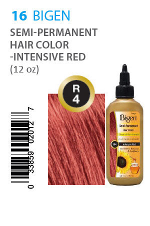 Bigen Semi-Permanent Hair Color #R4 Intensive Red#16