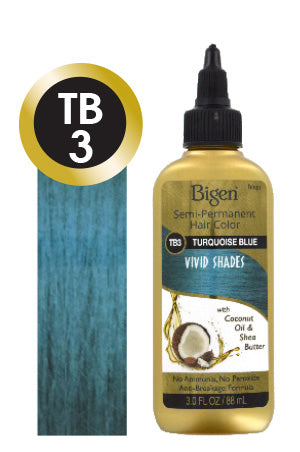 Bigen Semi-Permanent Color Vivid Shades#TB3 TurquoiseBlue#22