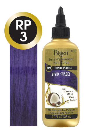 White Smoke Bigen Semi-Permanent Color Vivid Shades #RP3 Royal Purple#24