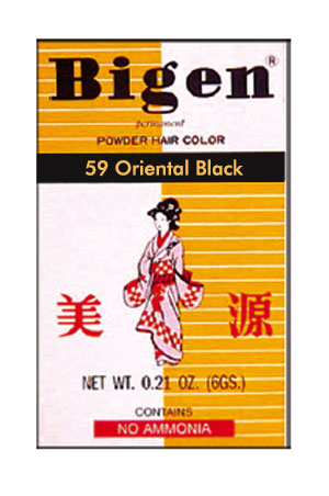 White Smoke Bigen Permanent Powder Hair Color #59 Oriental Black -pc