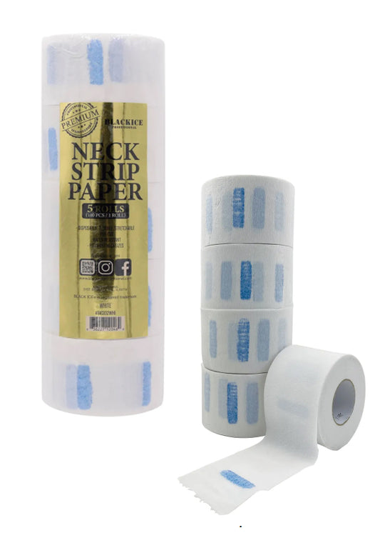 White Smoke Neck Strip Paper (5roll/pk) #BIC032WHI -pk