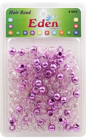Eden Metalic XLG Blister Med Round Bead-Hot Pink#BR9-THOT-pk