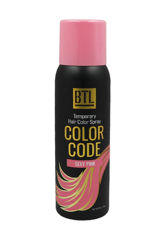 BTL Color Code Temporay Hair Color Spray #Sexy Pink (3 oz) #17