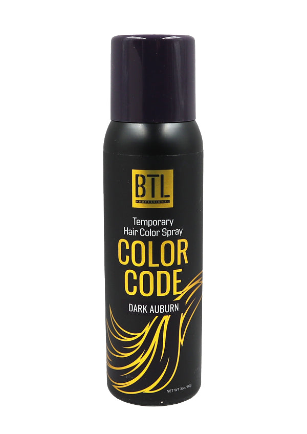 BTL Color Code Temporay Hair Color Spray #Dark Auburn (3 oz) #17