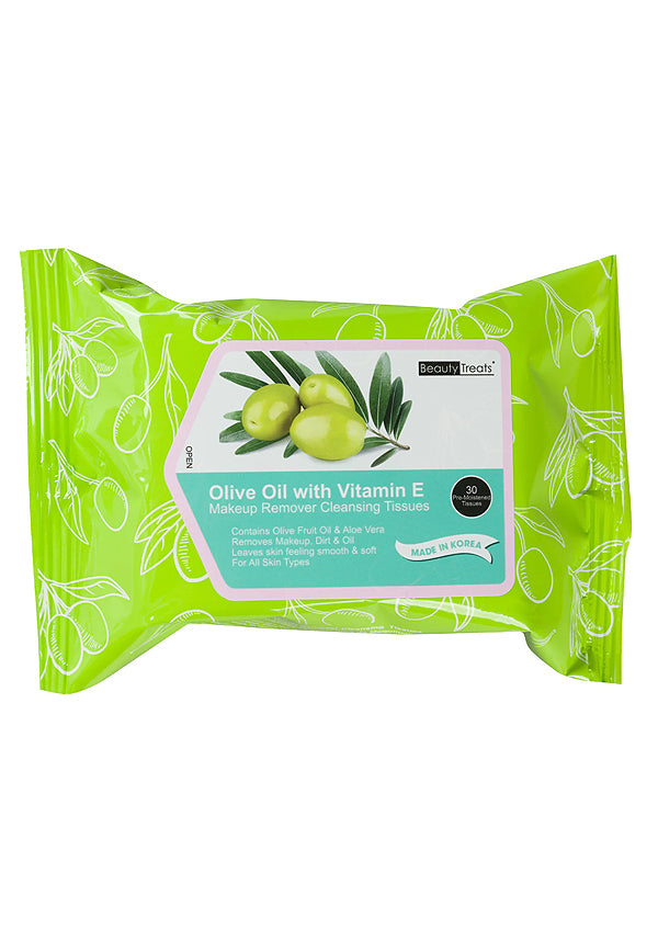 Beauty Treats Makeup Cleansing Tissues [Olive Oil] #129 -pc