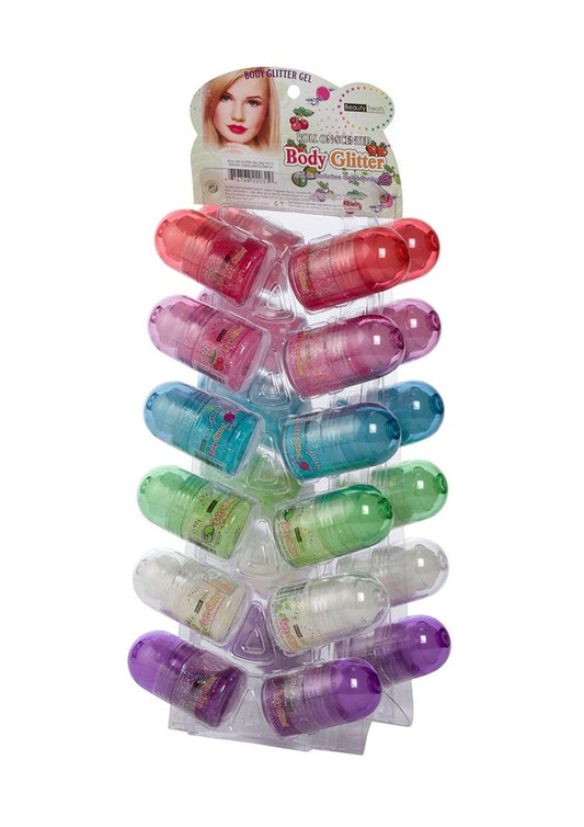 White Smoke Beauty Treats Roll On-Scented Body Glitter (24pc/ds) #2203D