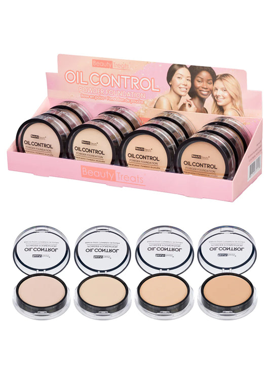 White Smoke Beauty Treats Oil Control Powder Foundation (12 pc/ds) #123