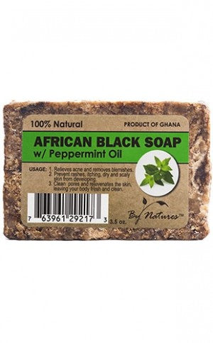 By Natures African Black Soap -Peppermint Oil (3.5 oz) #51