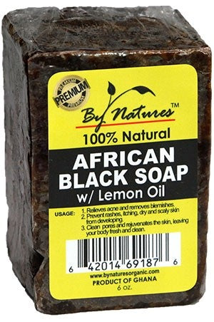 White Smoke By Natures African Black Soap with Lemon Oil (6.5oz) #34