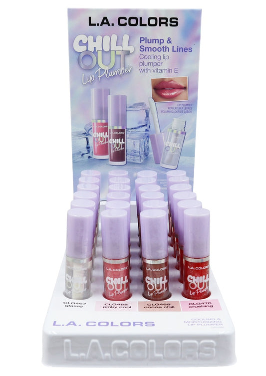 White Smoke L.A. Colors Chill Out Lip Plumper 24pc Display (4 kinds x 6pc) #CLAC530