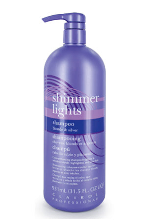 White Smoke Clairol Shimmer Lights Shampoo Blonde & Silver (31.5oz)#10