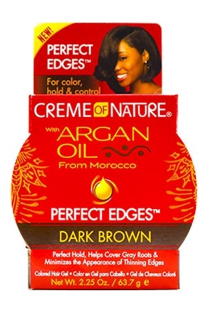 White Smoke Creme of Nature Argan Oil Perfect Edges-D. Brown(2.25oz)#119