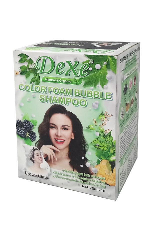 Dexe Color Foam Bubble Shampoo Brown Black (25 ml x 10 pc) #11
