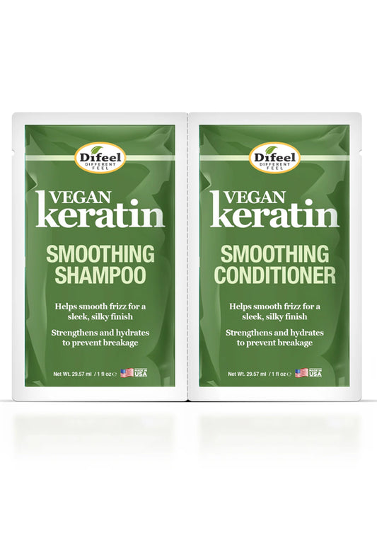 Difeel Vegan Keratin Shampoo & Conditioner Pack (2 oz/dz) #230