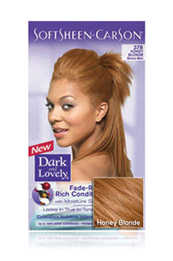 Light Steel Blue Dark&Lovely Fade Resist Hair Color Kit #378 Honey Blonde