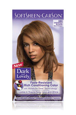 Light Gray Dark&Lovely Fade Resist Hair Color Kit #380 Chestnut Blonde