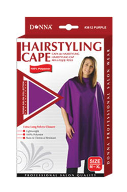 White Smoke Donna HairStyling Cape Velcro Clousure (M-XL) #3610 Black