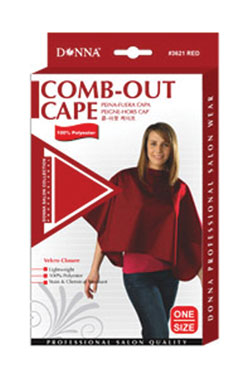 White Smoke Donna Comb-Out Cape Velcro Closure 100% Polyester #3619 Black